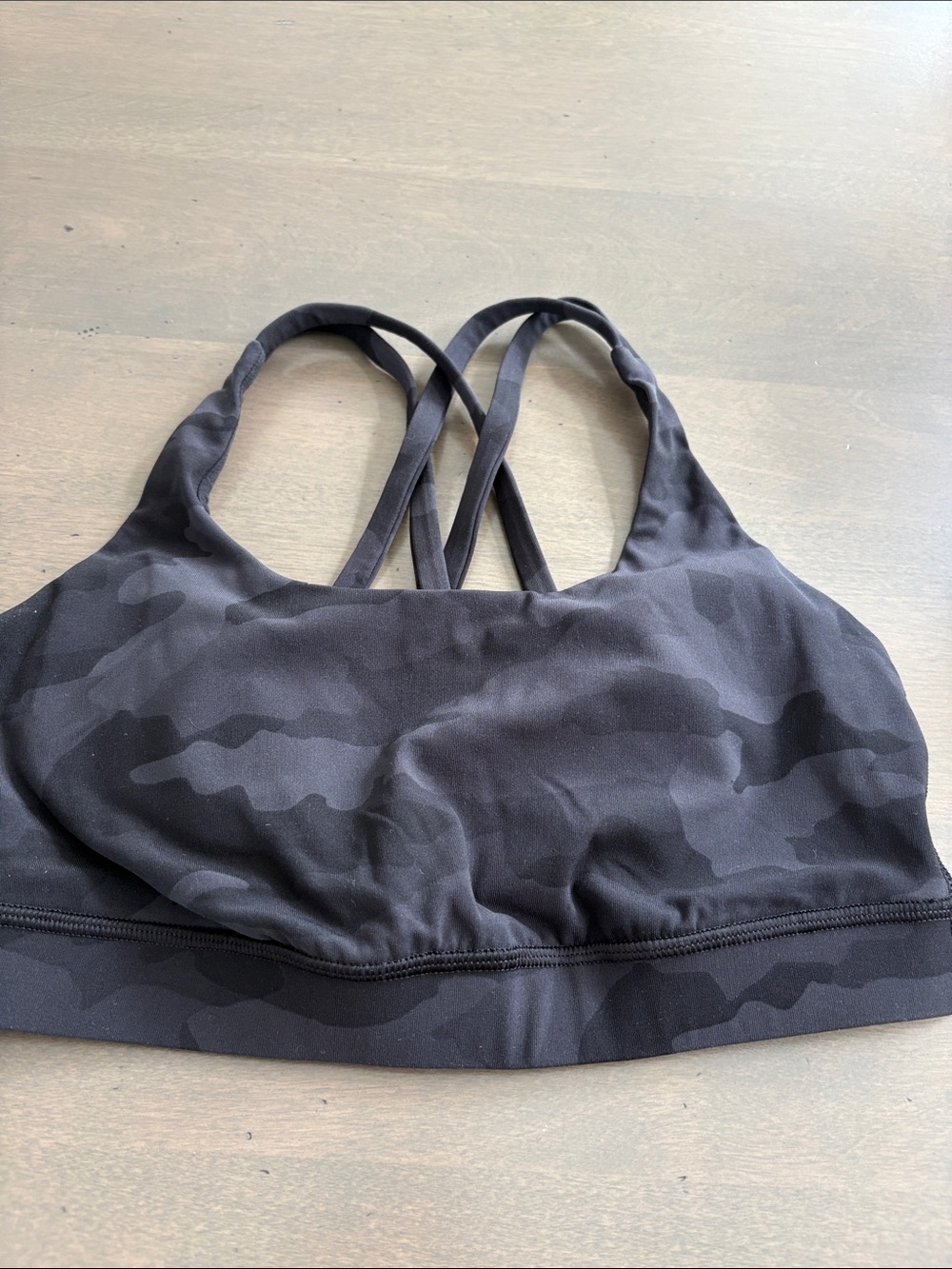 lululemon athletica Black Camo Cross-Back Sports Bra